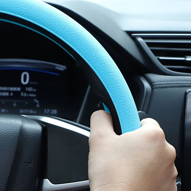 Ultra-thin Anti-slip Car Steering Wheel Protective Cover, Silicone Steering Wheel Cover, Universal Steering Wheel Cover Zpaxo