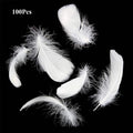 100Pcs White Feather Goose Feathers for Crafts DIY Wedding Party Halloween Decoration Goose Nagoire Feathers Zpaxo 100Pcs