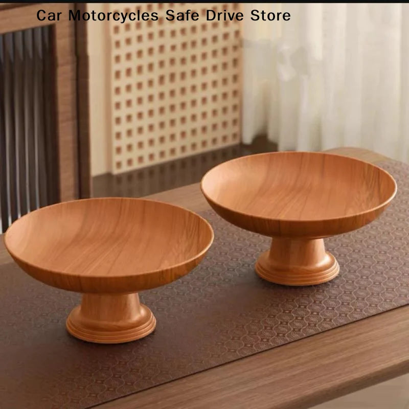 CMNordic Retro Simulation Wood Snack Fruit Tray Detachable Plate