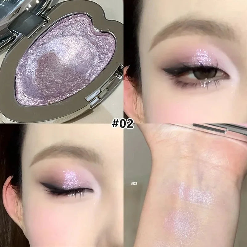 Metallic Glitter Eyeshadow Charm Dream Girl Eye Shadow Plate Blue Zpaxo 02