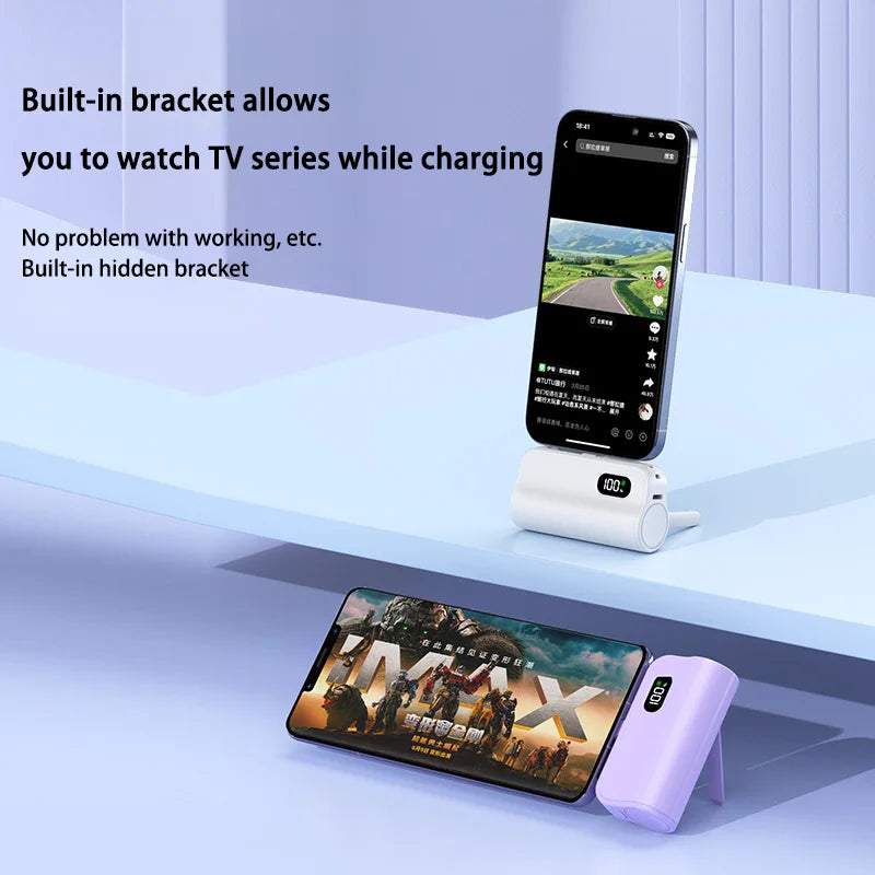 Mini Capsule 50000mAh High Capacity Power Bank Portable Wireless Fast Charging External Battery For iPhone Huawei Samsung Zpaxo