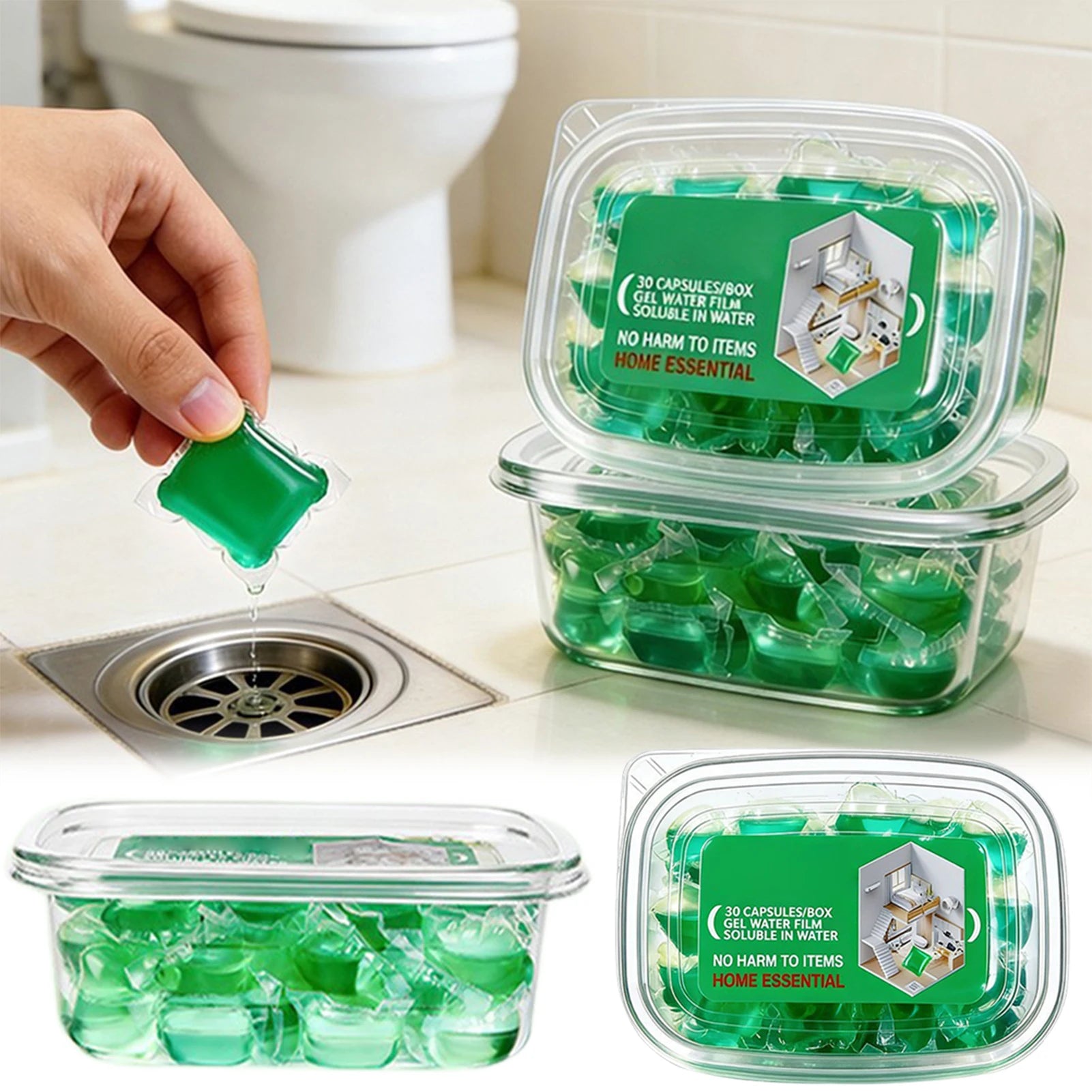 Odor Removal Sewer Cleaner Scented Gel Airs Freshener Sinks Drains
