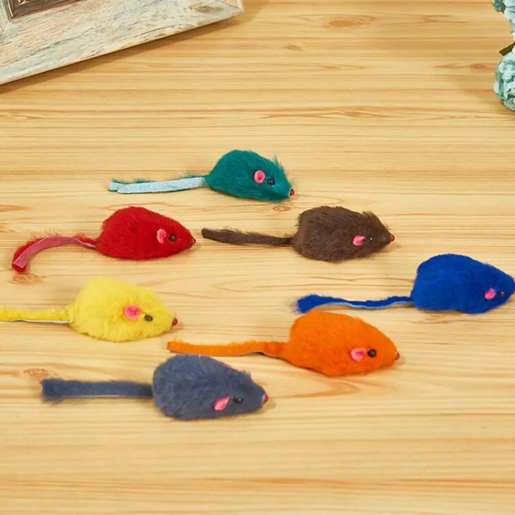 Cat Play Mice Artificial Mouse Shape Interactive Chew Resistant