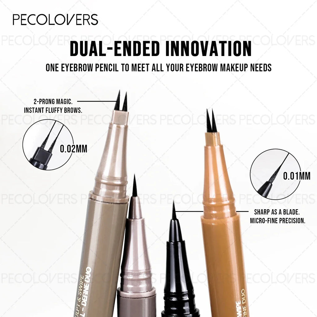 1PC Double-Ended Waterproof Eyebrow Pencil - Non-Fading, Precise Application for Long-Lasting Brow Makeup Zpaxo