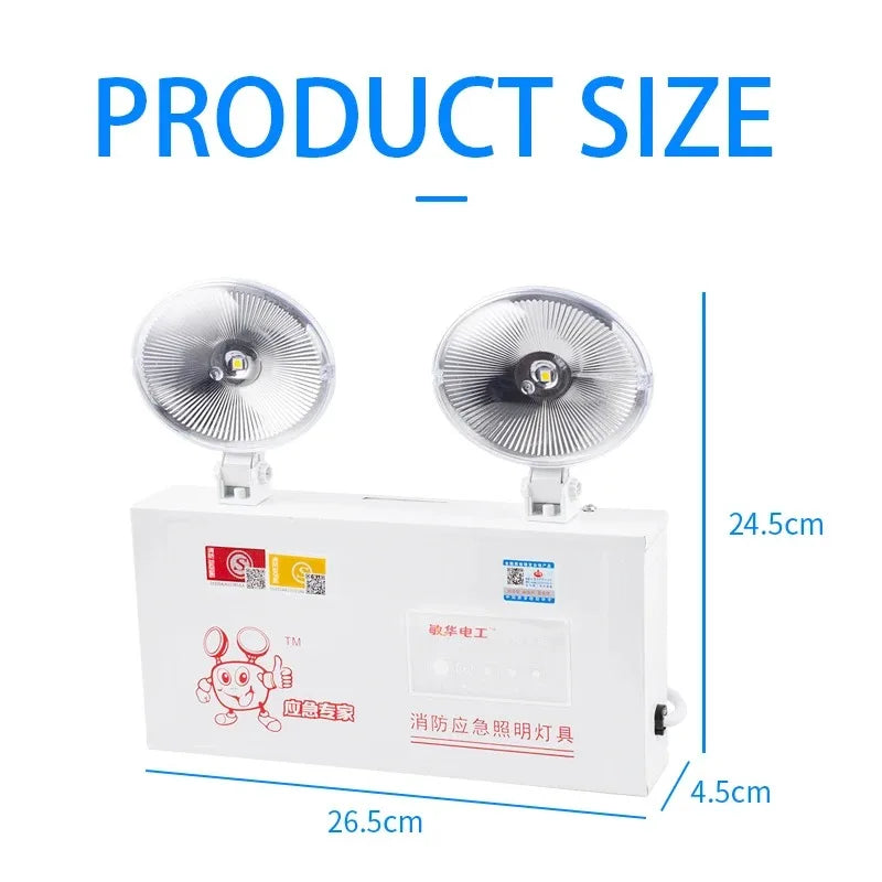 Dual Head LED Emergency Light 220V – Garage & Workshop Lamp LED Emergency Light Zpaxo