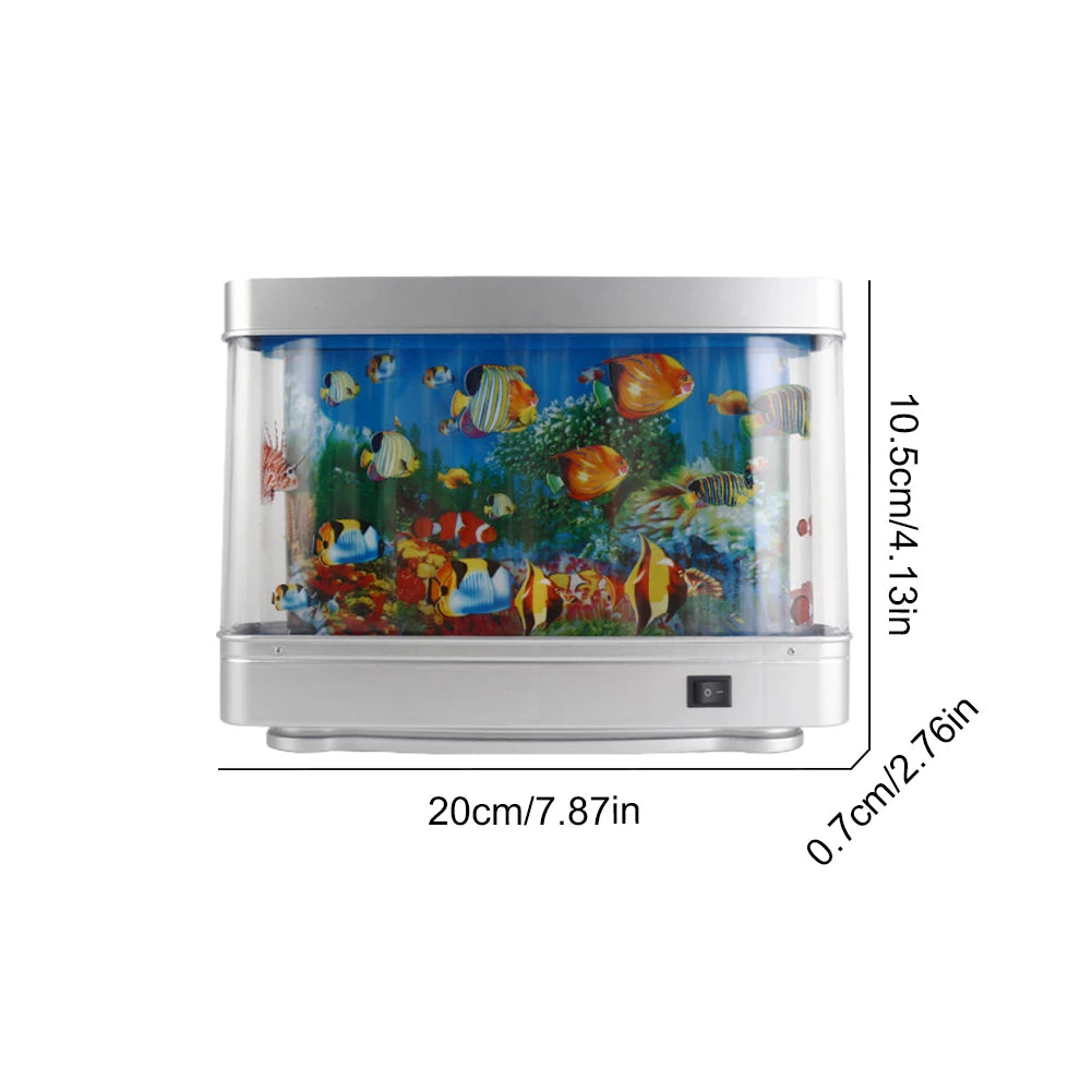 LED Artificial Aquarium Night Light Moving Fish Tropical Sensory Lamp Zpaxo MA