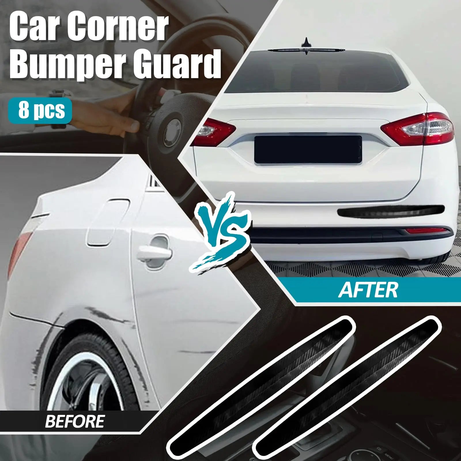 Universal Car Bumper Guard Strip – Anti-Scratch Protector Trim Bumper Protector Strip Zpaxo