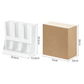 6-Compartment Paper Cup Dispenser & Organizer Rack Cup Dispenser Rack Zpaxo White