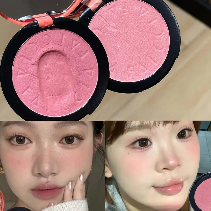 Monochrome Blush Matte Shimmer Natural Cheek Brightening Face