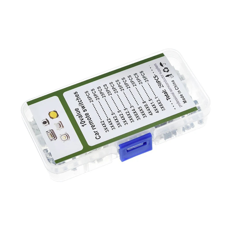 Car Key Micro Switch Buttons – 10 Types, 100 or 250 Pack
