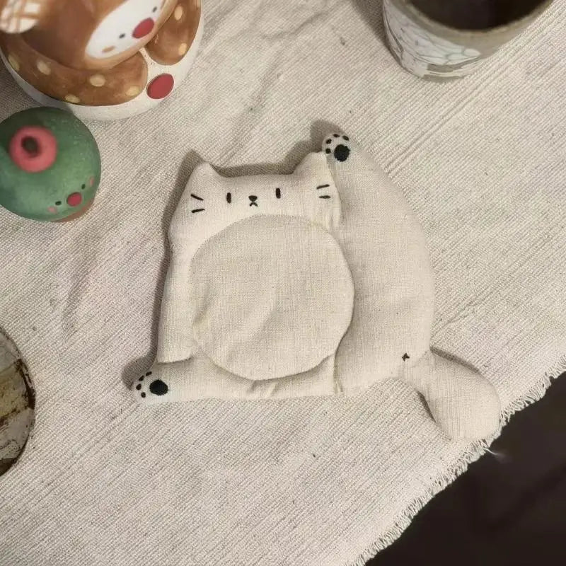 Cute Cat Fabric Coaster – Heat Insulating Table Mat