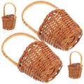 Mini Rattan Basket Small Exquisite Rustic Woven Flower Arrangement