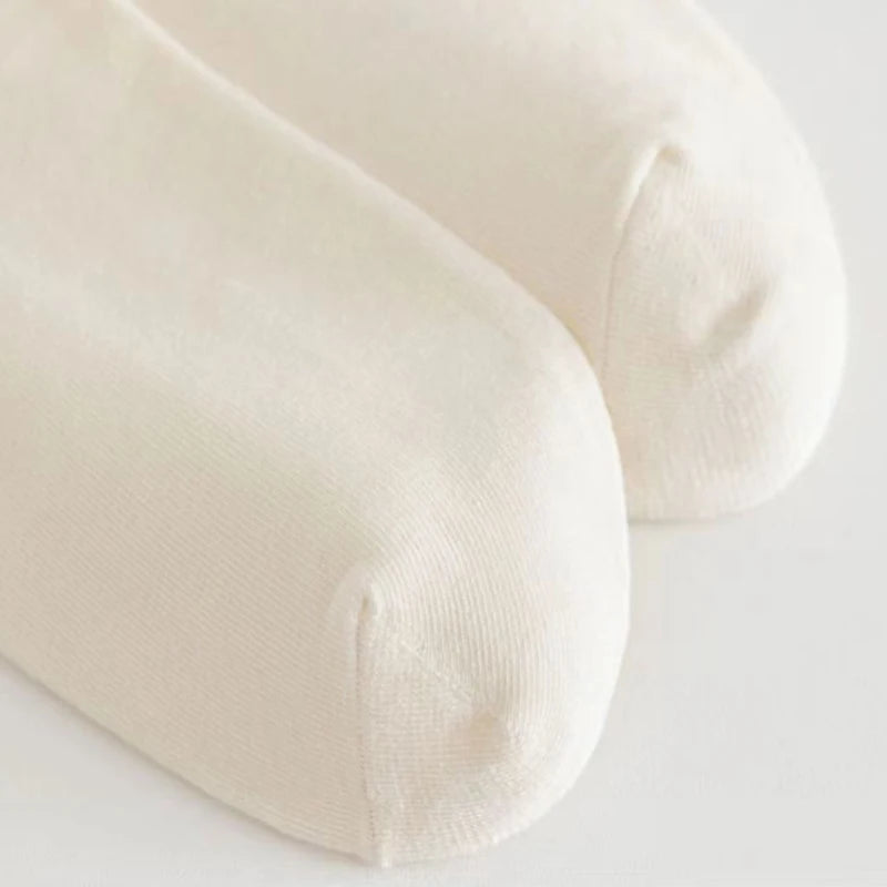 2 Pairs Women Cotton Socks Medium Tubes Knitted Loose Soft Crew