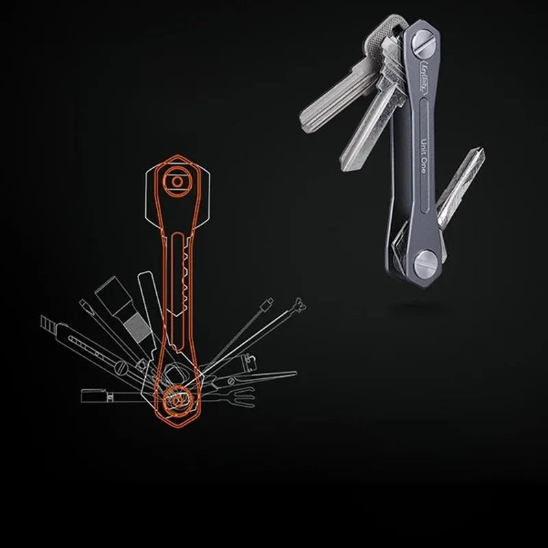 Smart key chain Mini Keychain Compact Key Decorative Holder Clip Home Storage Metal key Clip Aluminum Organizer Keychain Outdoor Zpaxo