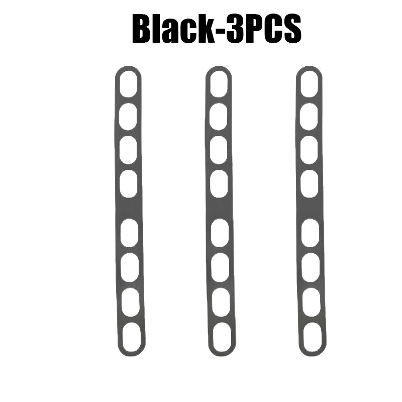 Reusable Silicone Universal Lid Holder Strap Elastic Band Pot Lids Zpaxo Black 3PCS