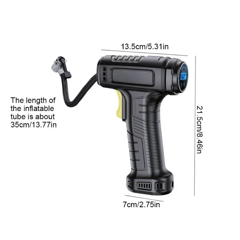 120W Handheld Air Compressor Wireless Wired Dual Mode Portable Zpaxo