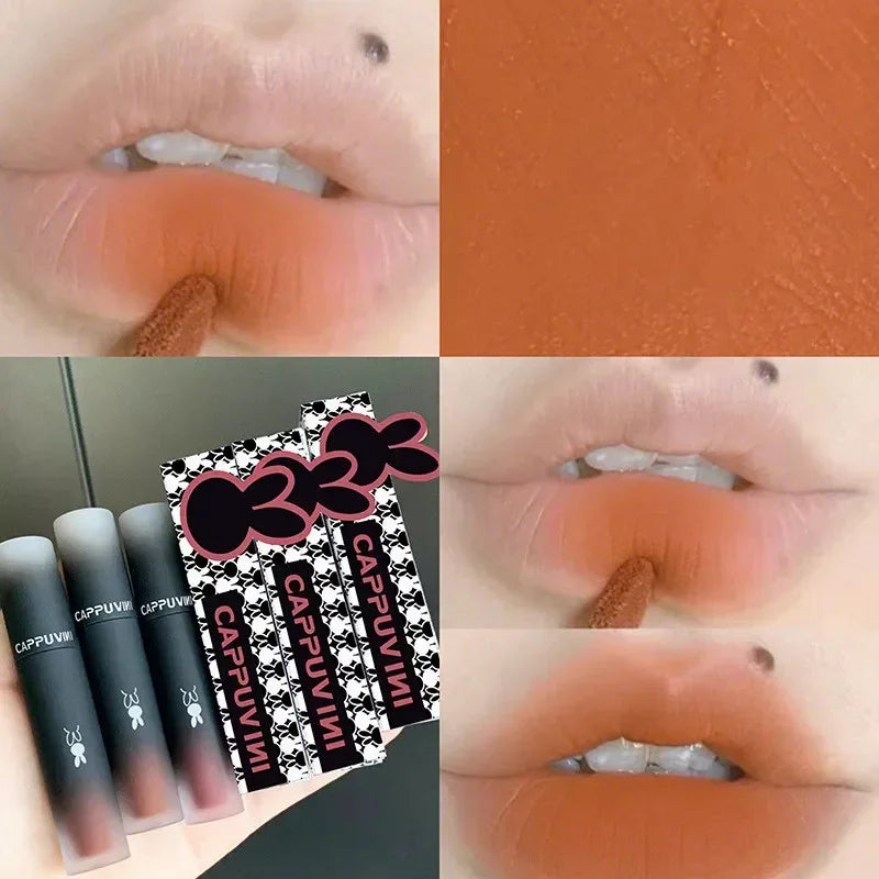 6 Colors Velvet Matte Lip Mud Liquid Lipstick Waterproof Nude Lip Gloss Long Lasting Non-stick Cup Sexy Women Lip Glaze Cosmetic Zpaxo