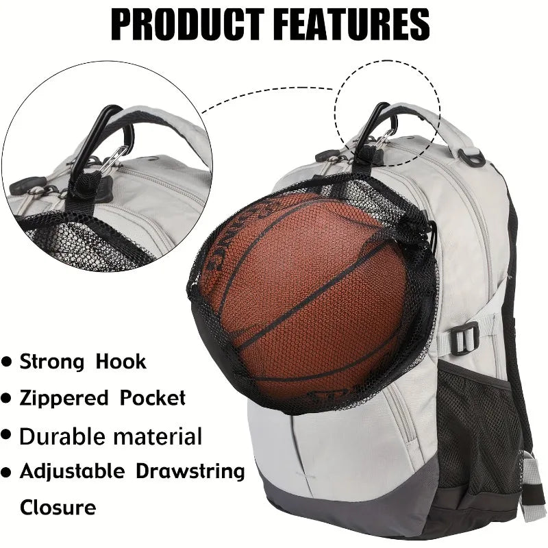 LIUSHADUOLA Portable Basketball Mesh Bag-drawstring Sports Equipment
