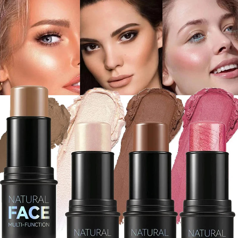 Face Contour Bronzer Stick Brighten Highlighter Concealer Blusher
