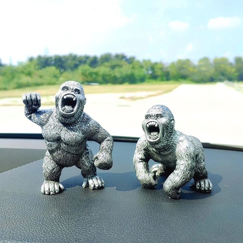 Gorilla Car Dashboard Ornament – ABS Resin Figurine Decor
