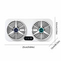 USB Powered Car Cooling Fan 5W Power Energy Saving Exhaust Front Rear Zpaxo White