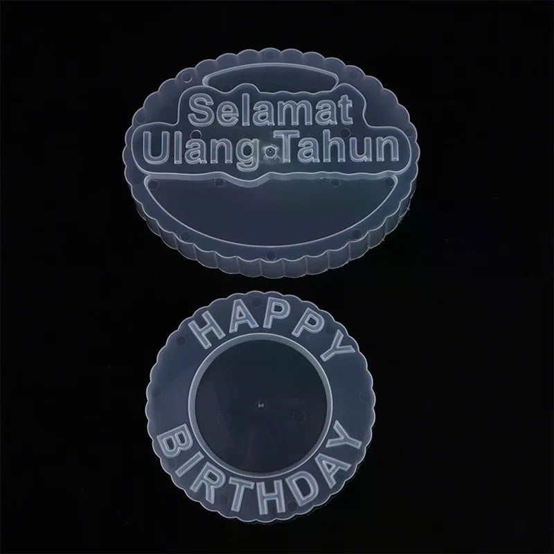 Cake Printing PP Mould DIY Happy Birthday Mold Handmade Foam Zpaxo