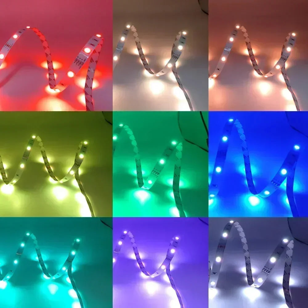 RGB Led Strip Lights USB 5V Music Sync 5050 Lexible Lamp Tape TV
