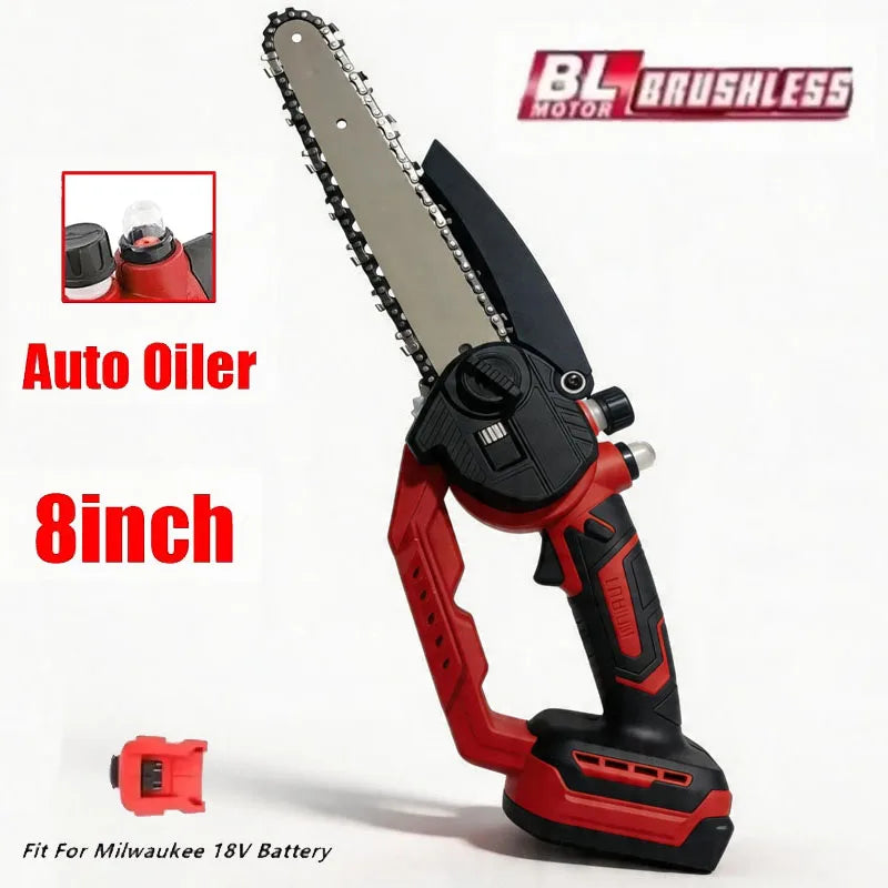 Milwaukee 18V Battery Brushless Chainsaw Auto Oiler Electric Chain