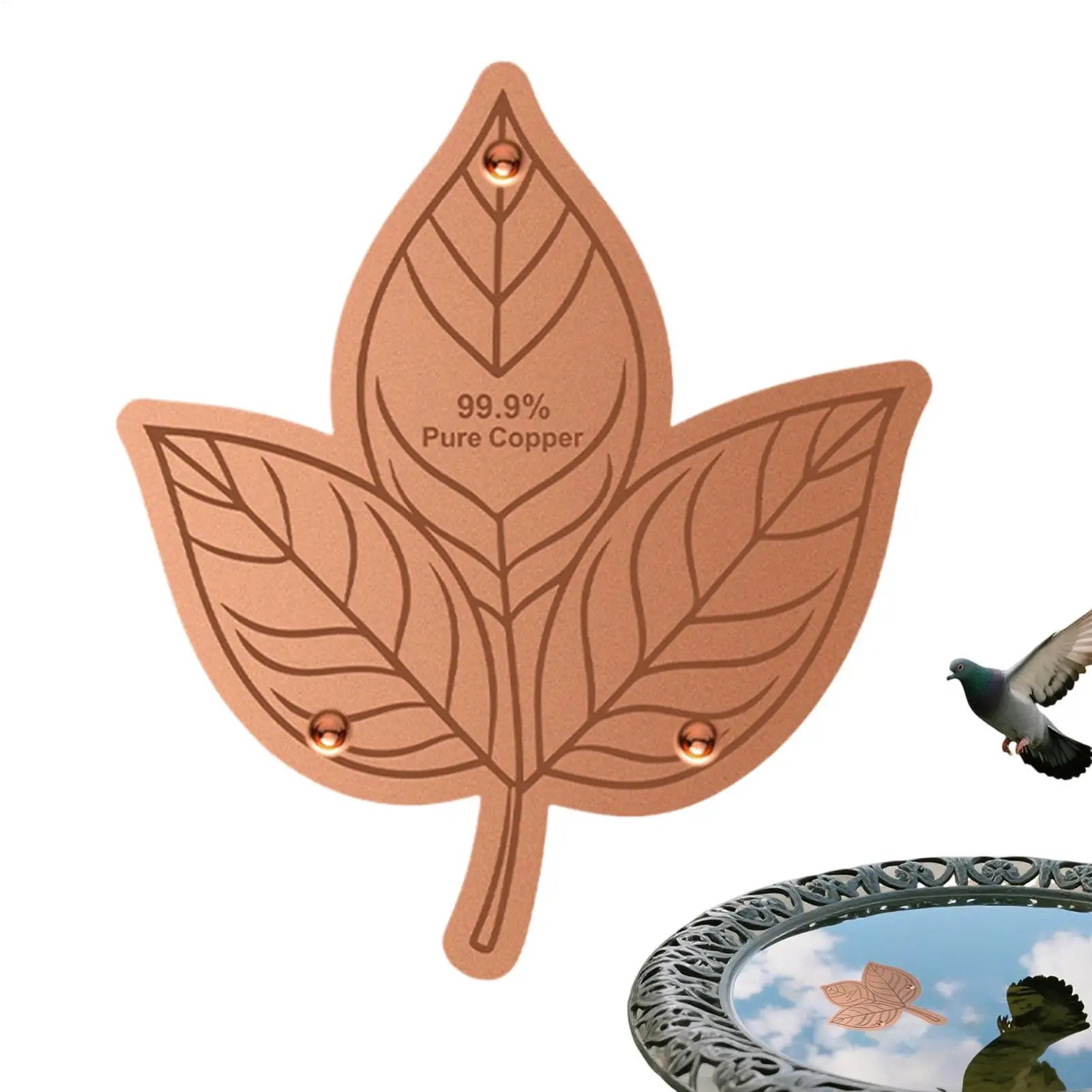 1PC Bird Bath Copper Birdbath Purifier With Triple-Point Support Bath Disk Ornaments Feeder Accessories For Outdoor Bird Baths Zpaxo