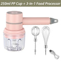 3-in-1 Electric Handheld Mixer Portable Whisk Multi Blender Baking Zpaxo one size Pink