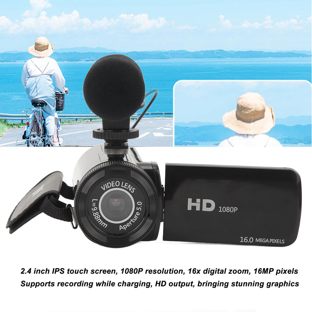 Video Camera Camcorder Supporting Stereo Recording IPS USB Interface
