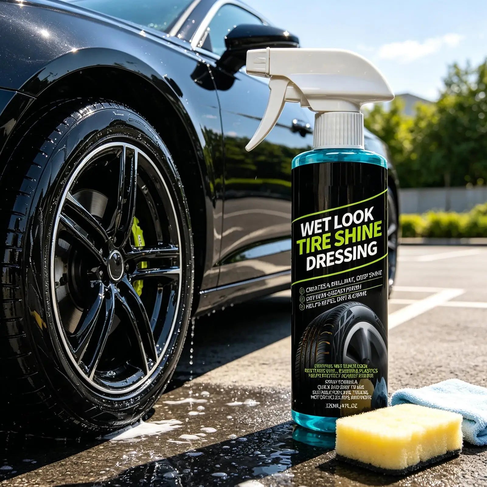 Tire Shine Spray Long Lasting Coating Dressing Rubber Restorer