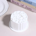 Round Rotating Heart Flower Basket Coil Texture Design French Mousse Zpaxo 3 White