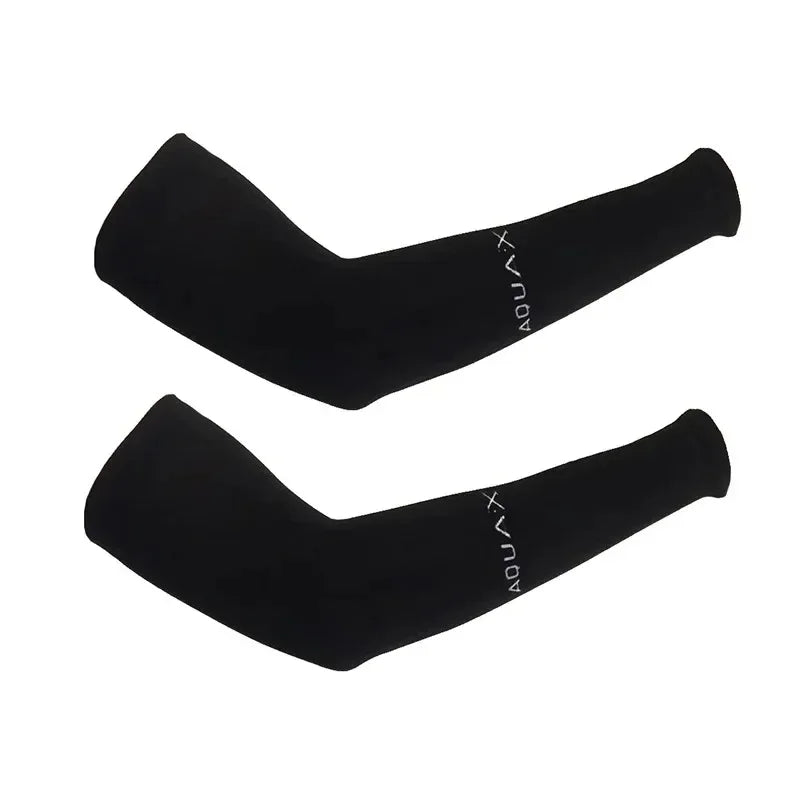 Ice Silk UV Arm Sleeves – Fingerless Sun Protection Cover