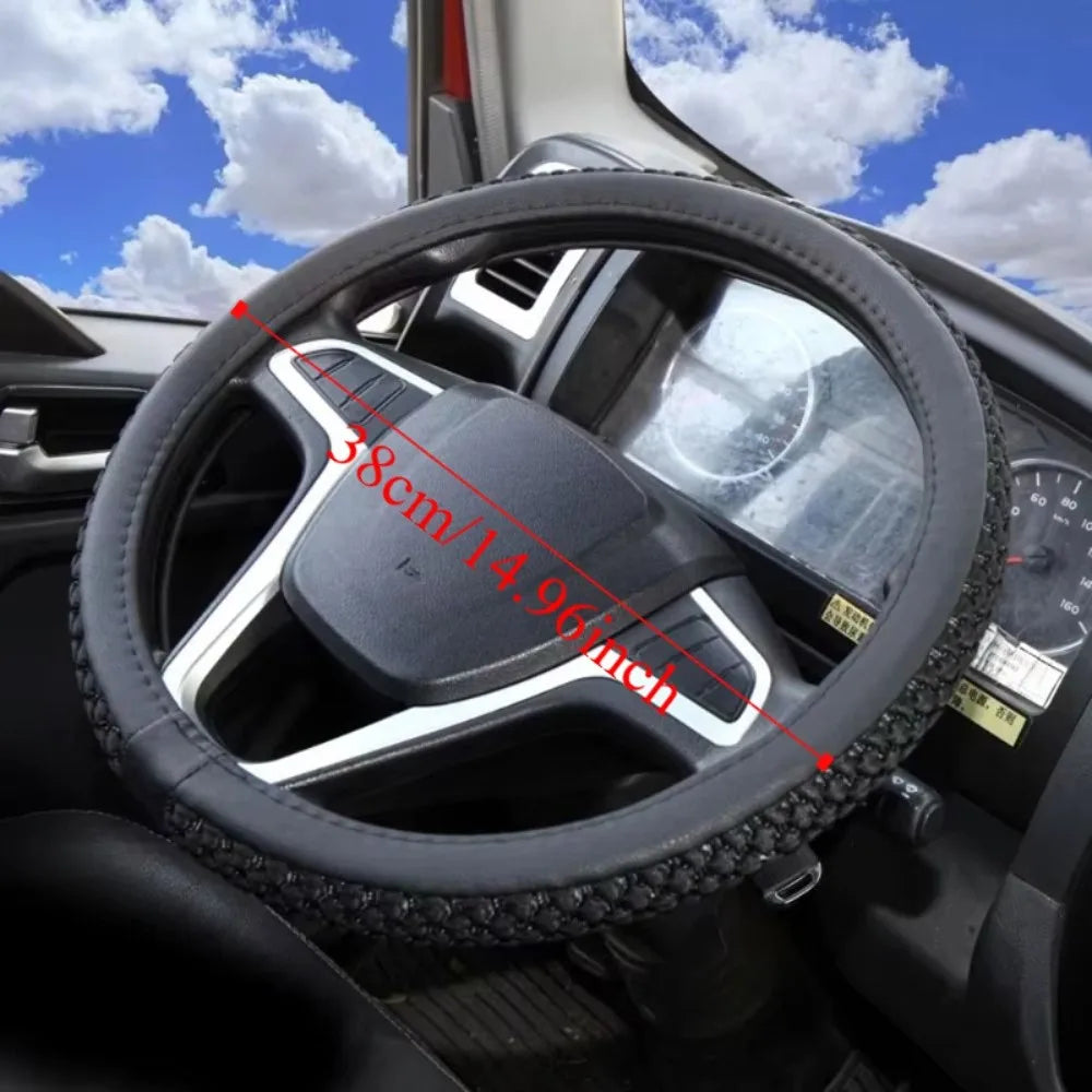 Non-slip Car Steering Wheel Cover Elastic Design Breathable Material Zpaxo