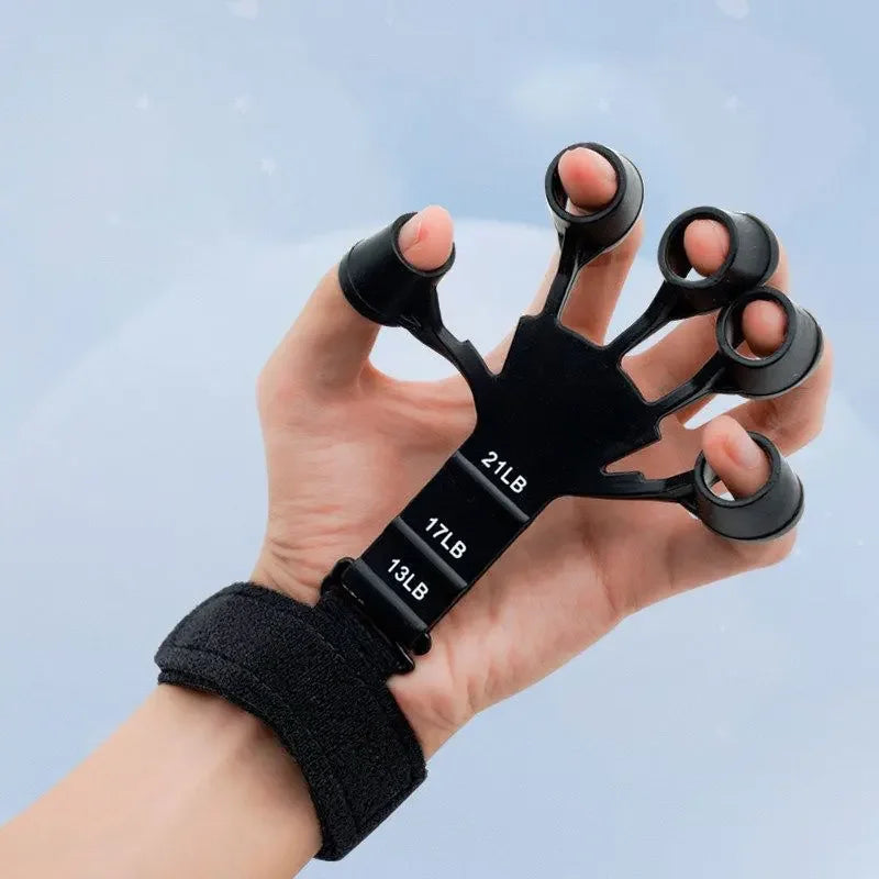 5 Finger Wrist Stretcher New Silicone Finger Trainer Finger Strength Recovery Flexion and Extension Vein Trainer Zpaxo black
