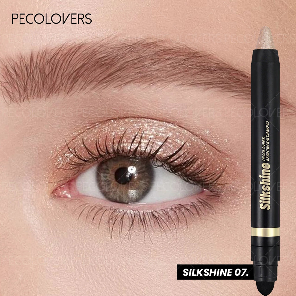 1PC Pearly Glitter Eyeshadow Stick，Waterproof Shimmer Finish ,Smudge-Proof ,Mesmerizing Eye Makeup Pen for Bold & Defined Looks Zpaxo 07