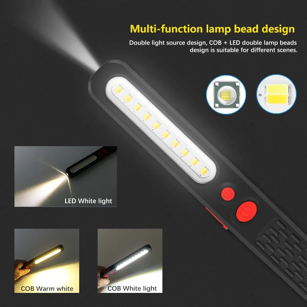 POCKETMAN COB LED Work Light – Magnetic USB Rechargeable Torch