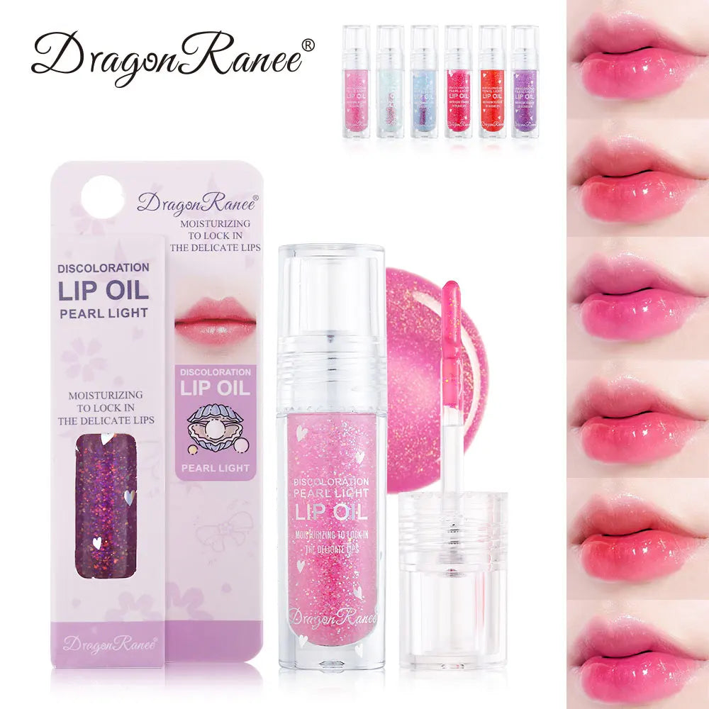 Lip Oil, Lip Gloss, Long-Lasting Moisturizing Tinted Lip Oil, Natural Color, Soft and Smooth Lips, Non-Sticky Glossy Finish, Lipstick Base Lip Gloss Zpaxo