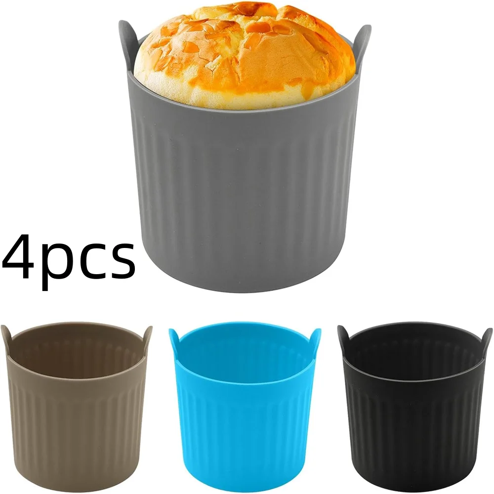 Air Fryer Baking Cup Silicone Tray Muffin Cake Mold Egg Tart Zpaxo 4 colour blends