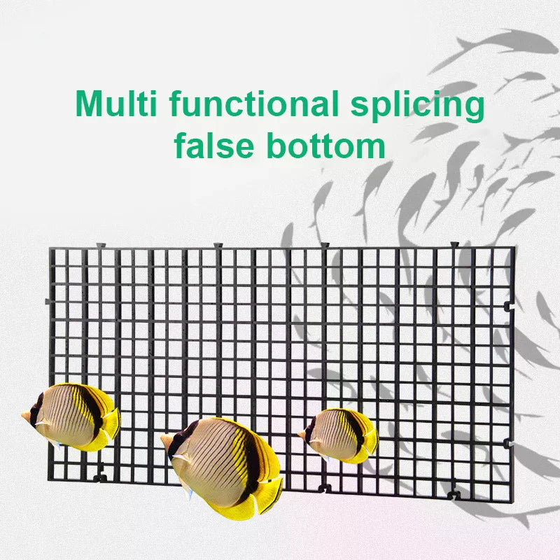 Filter Grid Bracket Bottom Divider Plate Filter Plate Detachable Spliceable Fish Tank Isolation Plate Upper Cover Net Bottom Zpaxo