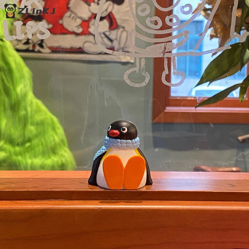 Kawaii Penguin Doll Desktop Ornament Window Edge Car Interior Zpaxo