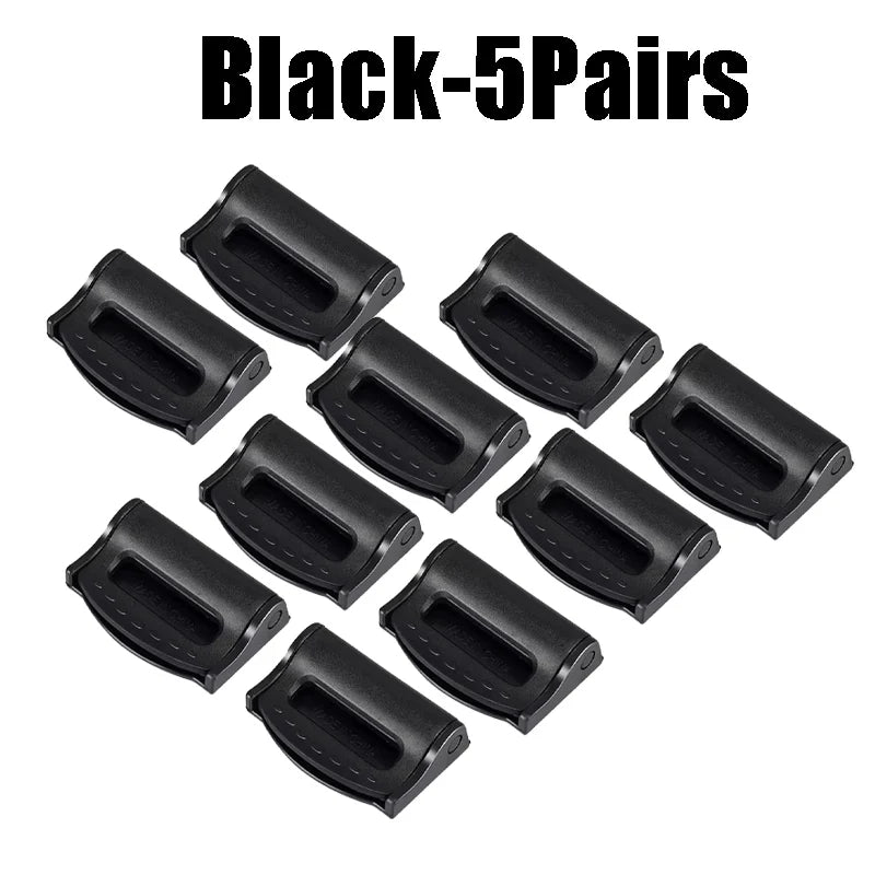 Universal Car Seat Belt Clip Anti-slip Buckle Simple Secure Fastener Zpaxo Black -5Pairs