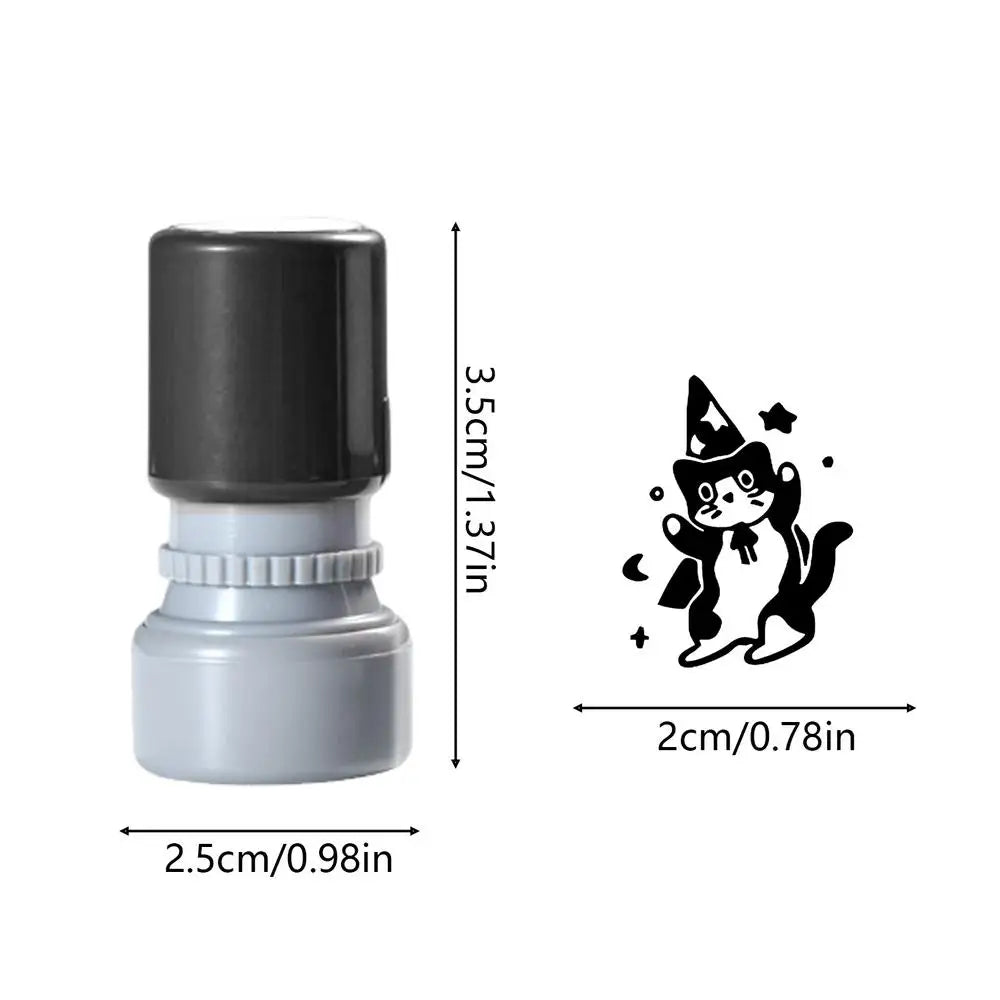 Cat Stamp Black Inkpad Shape Print Cute Craft Supplies Mini Journal Zpaxo C