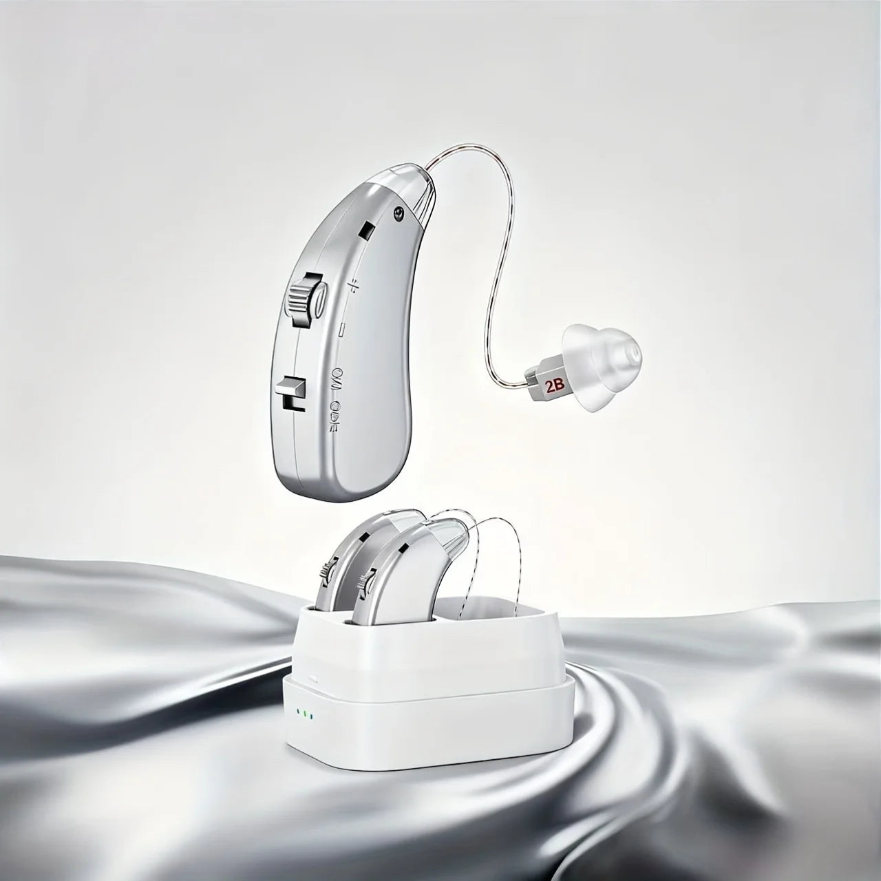 Rechargeable Noise-reducing Hearing Aid Prevents Howling Invisible