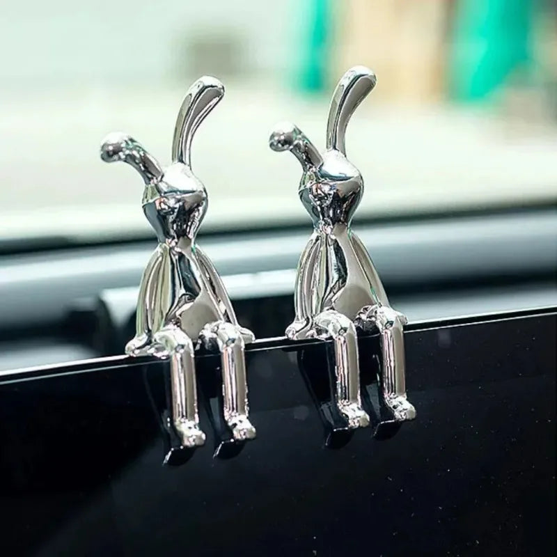 3D Long-Eared Rabbit Ornament – Car & Home Decor Figure Decorative Figurine Zpaxo