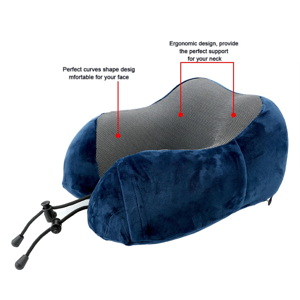 U Shaped Neck Cervical Airplane Pillow Soft Travel Healthcare Cushion Zpaxo