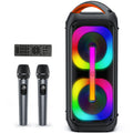 Karaoke Machine 2 Wireless Microphones Dual 60W 6 5 Subwoofer&400W