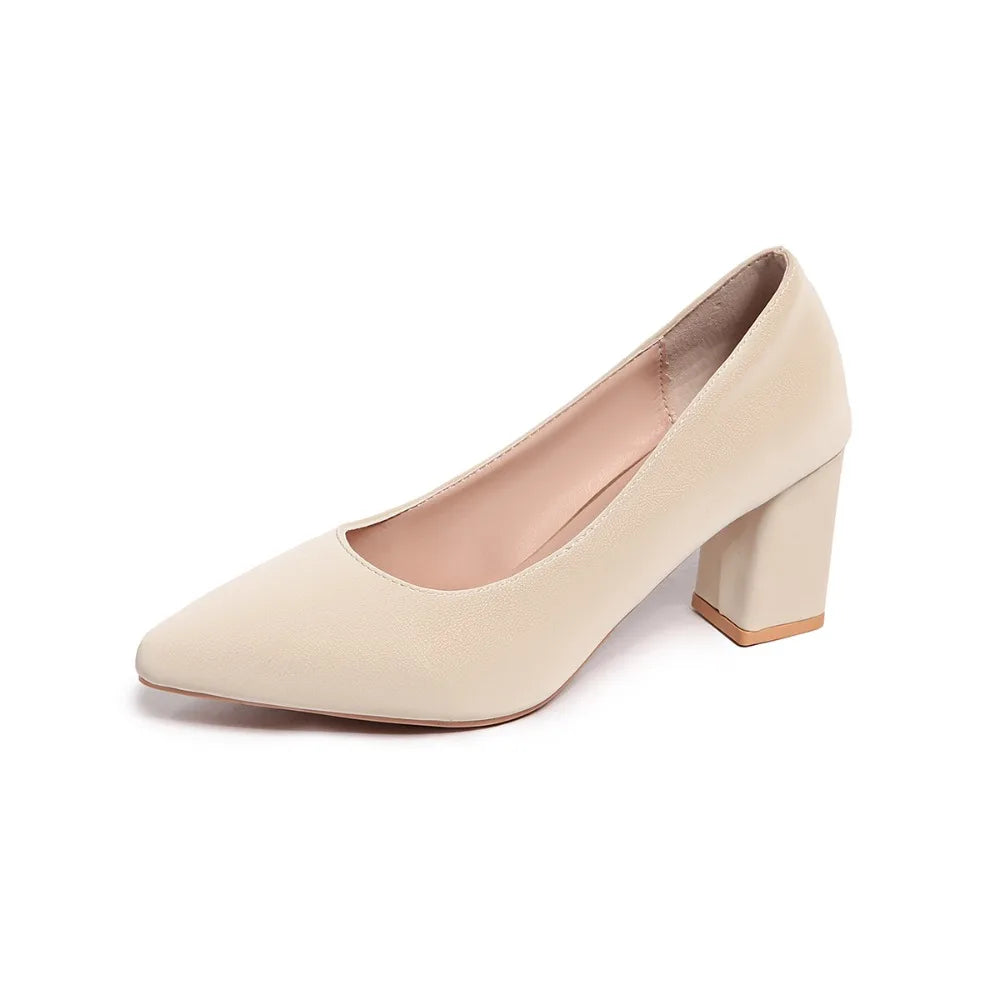 Heel Shoes Pointed Shallow Patent Leather Heels Fashion Elegant Women