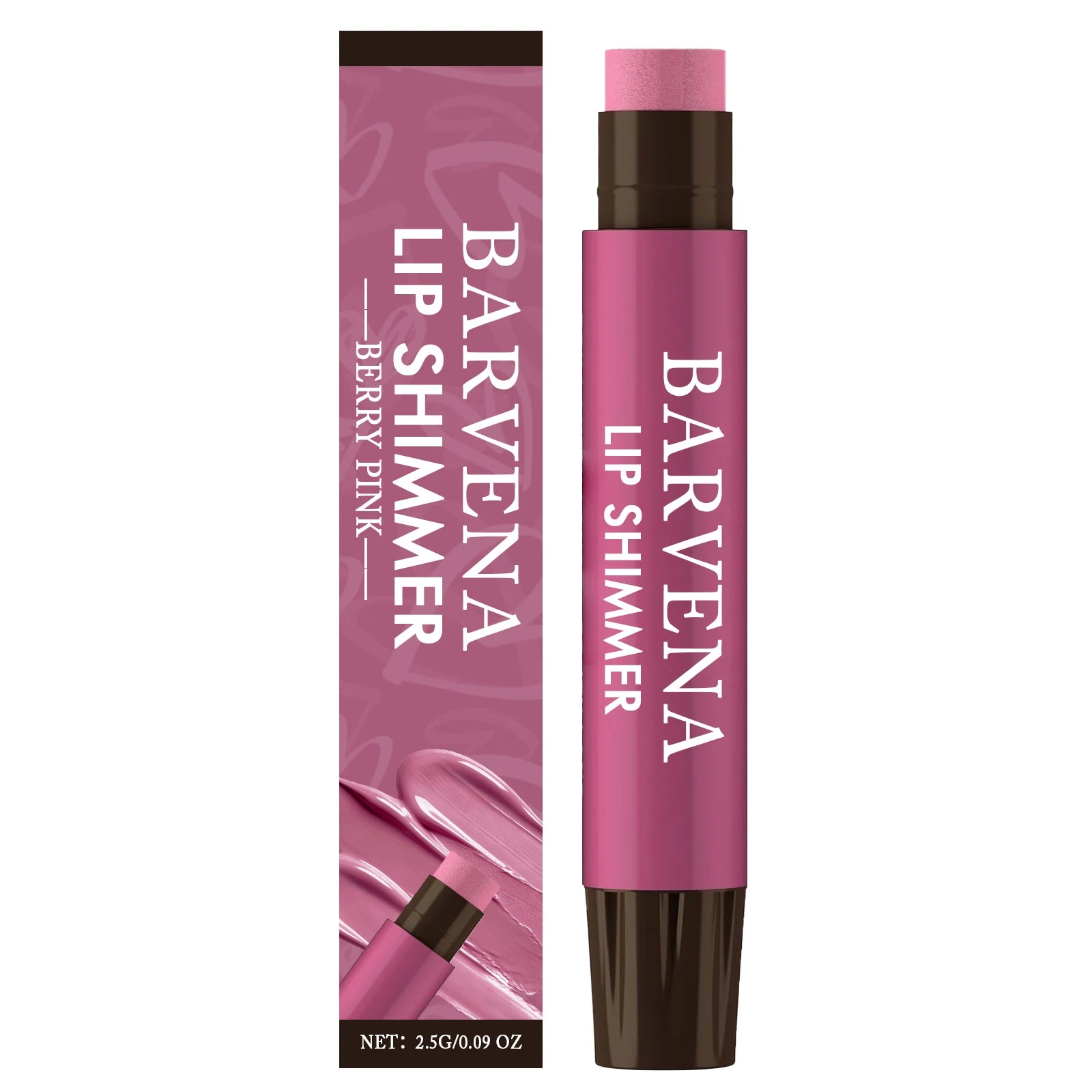 Lip Shimmer Balm – Hydrating, Glossy & Plumping Lip Care Lip Balm Zpaxo Berry Pink